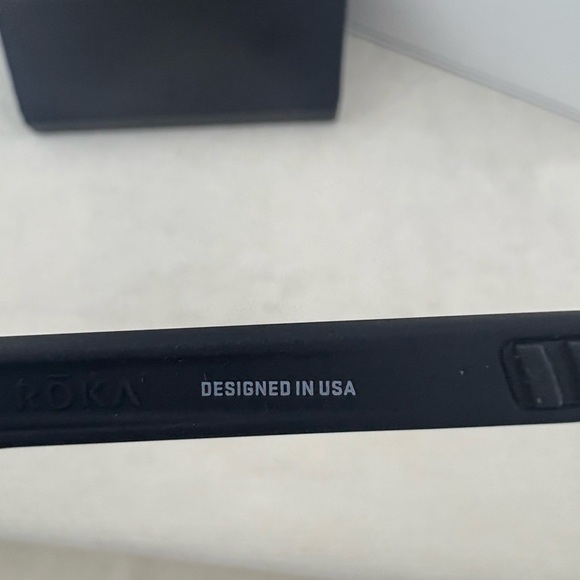 Roka Men’s Matte Black Sunglasses with Yellow Mirrors polarized NIB size 56 - Picture 12 of 13